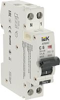 Автомат дифференциального тока АВДТ IEK ARMAT B06S 1п 6А 30мА 6кА C тип AC картинка
